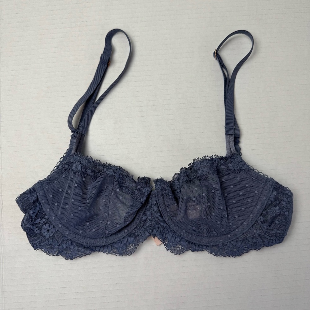 Victoria's Secret Dream Angels push-up without padding blue mesh 32C - Picture 1 of 7